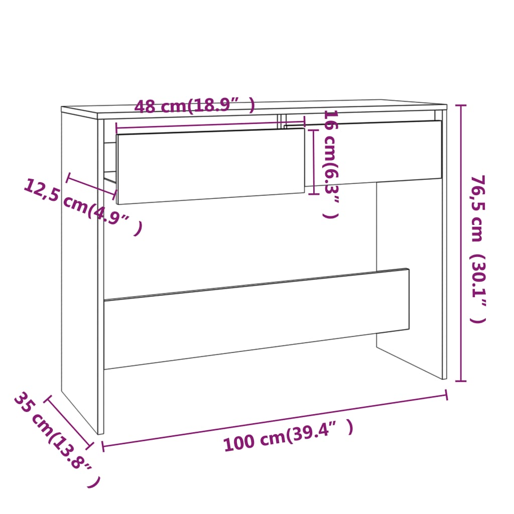 8720286835722_g_en_hd_6 vidaXL Console Table Concrete Grey 100x35x76.5 cm Engineered Wood - Image 9