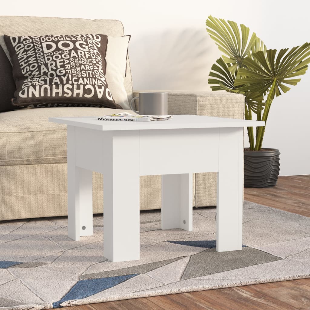 vidaXL Coffee Table White 55x55x42 cm Engineered Wood
