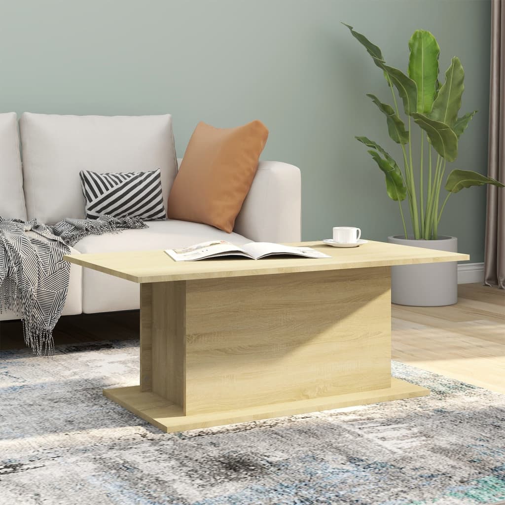 vidaXL Coffee Table Sonoma Oak 102x55.5x40 cm Engineered Wood