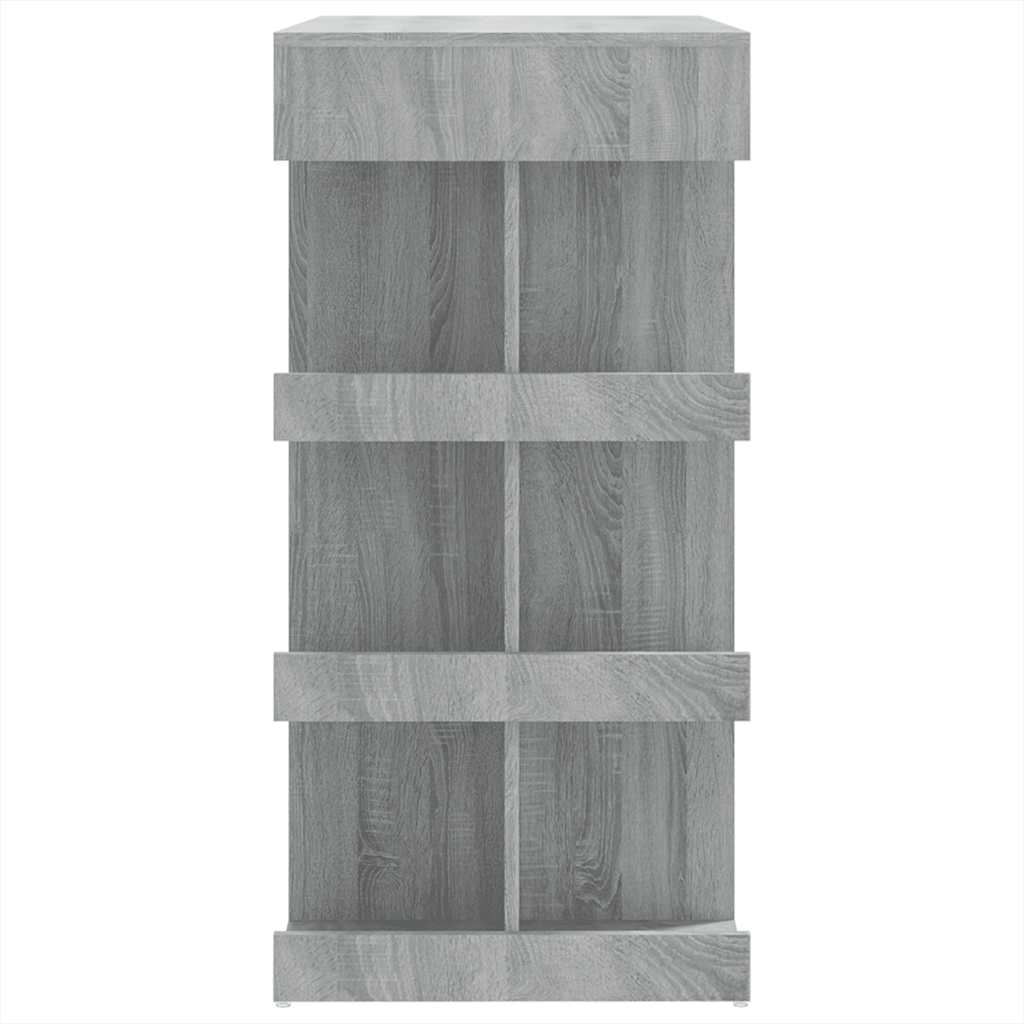 8720286836453_g_en_hd_4 vidaXL Bar Table with Storage Rack Grey Sonoma 100x50x101.5 cm - Image 6