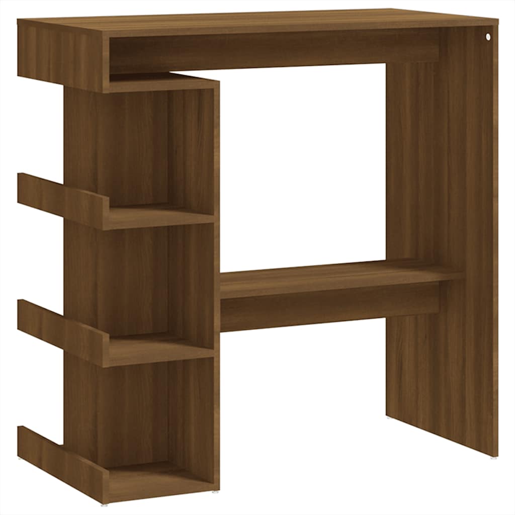 8720286836460_a_en_hd_1 vidaXL Bar Table with Storage Rack Brown Oak 100x50x101.5cm Engineered Wood - Image 2