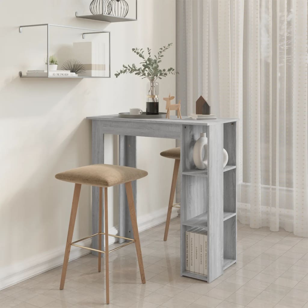 8720286836484_g_en_hd_4 vidaXL Bar Table with Shelf Grey Sonoma 102x50x103.5 cm Engineered Wood - Image 6