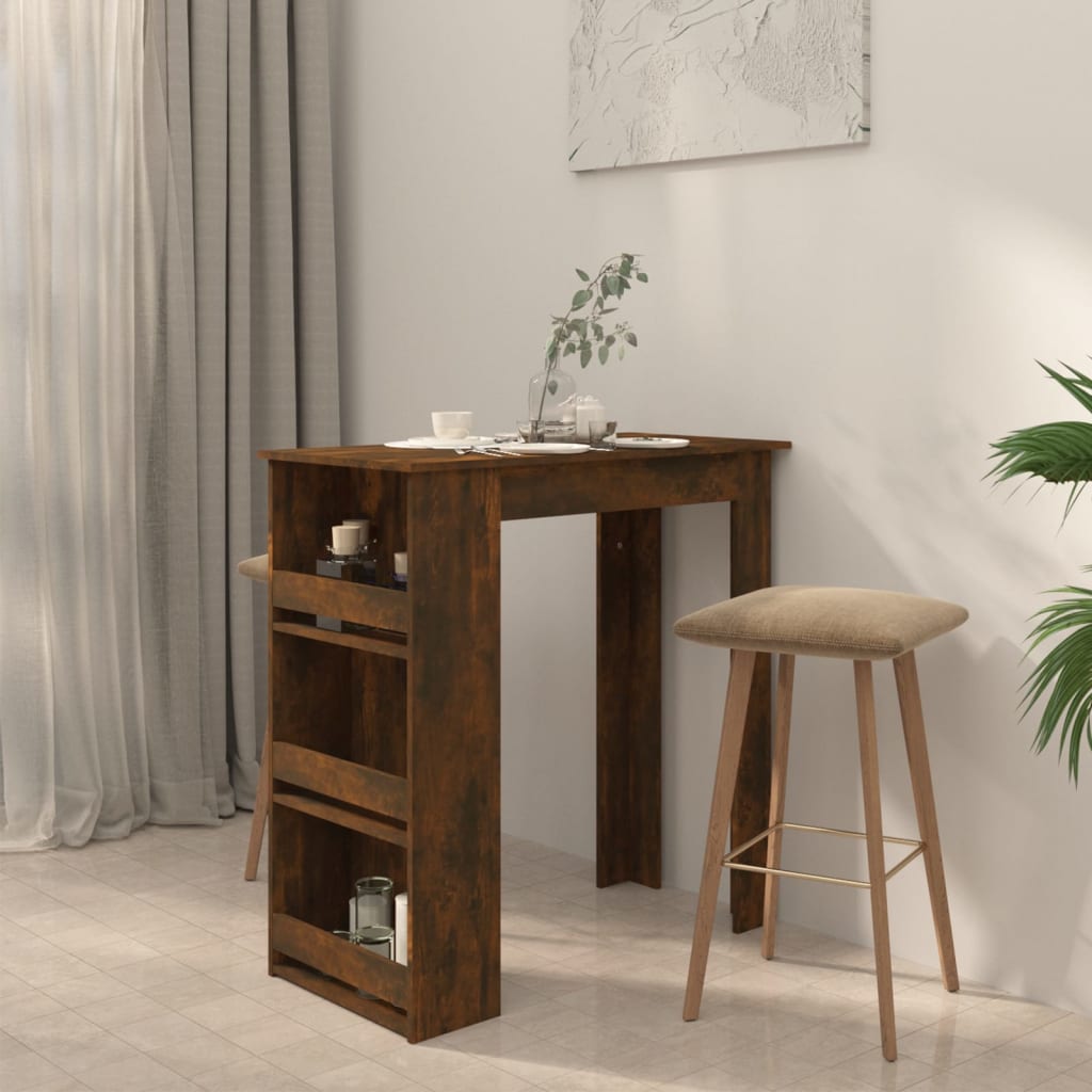 8720286836507_g_en_hd_1 vidaXL Bar Table with Storage Rack Smoked Oak 102x50x103.5cm Engineered Wood - Image 3