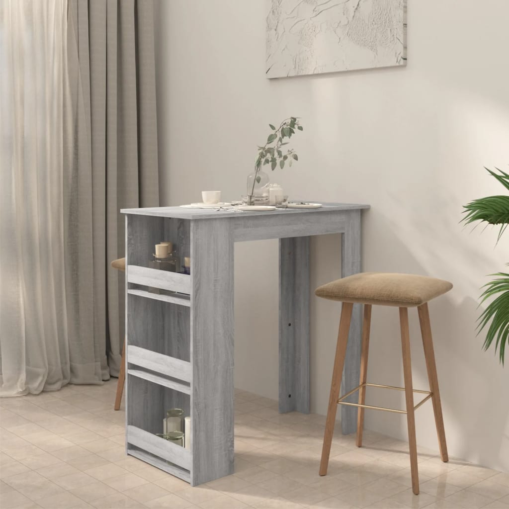 8720286836514_g_en_hd_1 vidaXL Bar Table with Storage Rack Grey Sonoma 102x50x103.5cm Engineered Wood - Image 3
