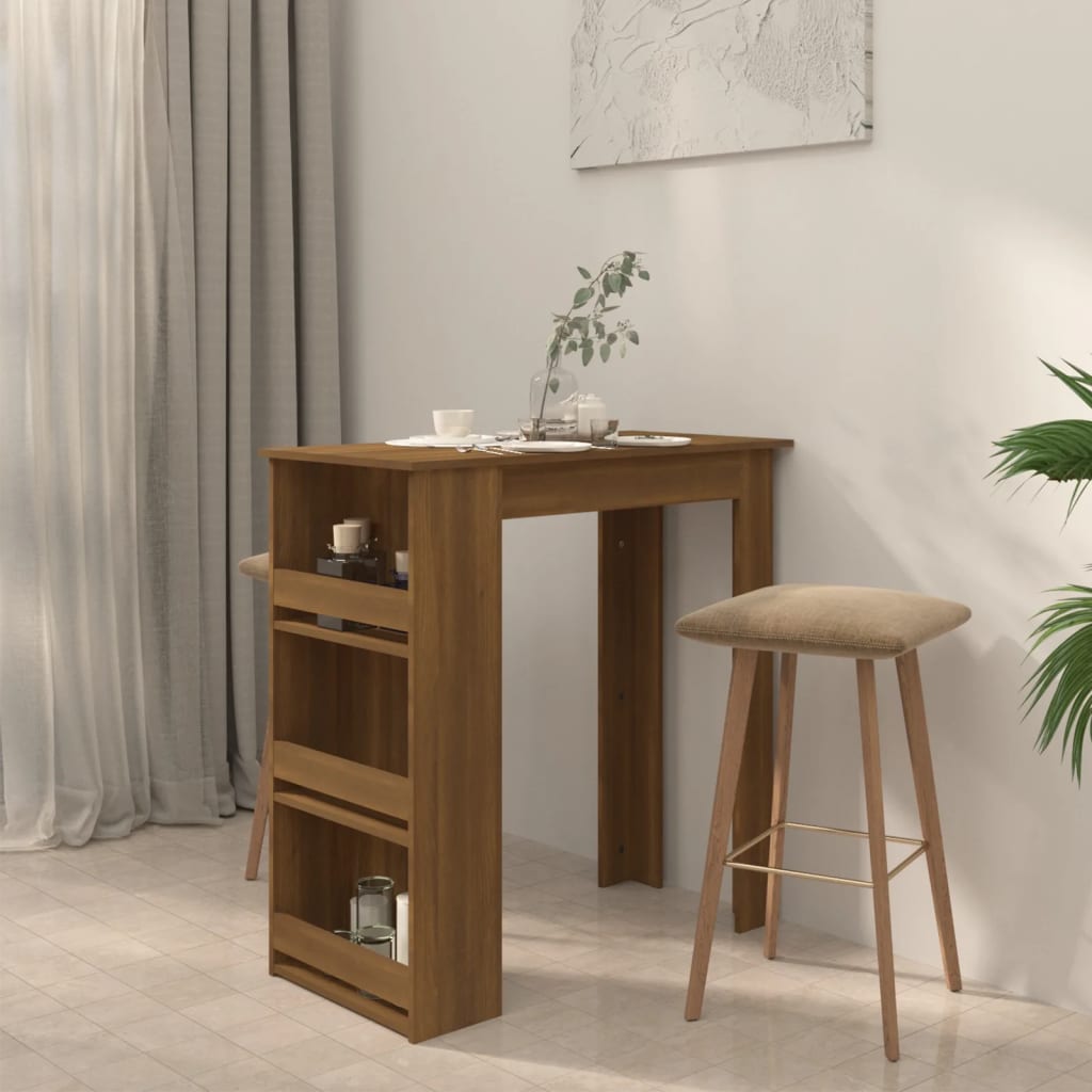 8720286836521_g_en_hd_1 vidaXL Bar Table with Storage Rack Brown Oak 102x50x103.5 cm Engineered Wood - Image 3