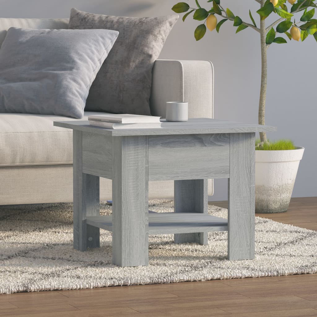 vidaXL Coffee Table Grey Sonoma 55x55x42 cm Engineered Wood