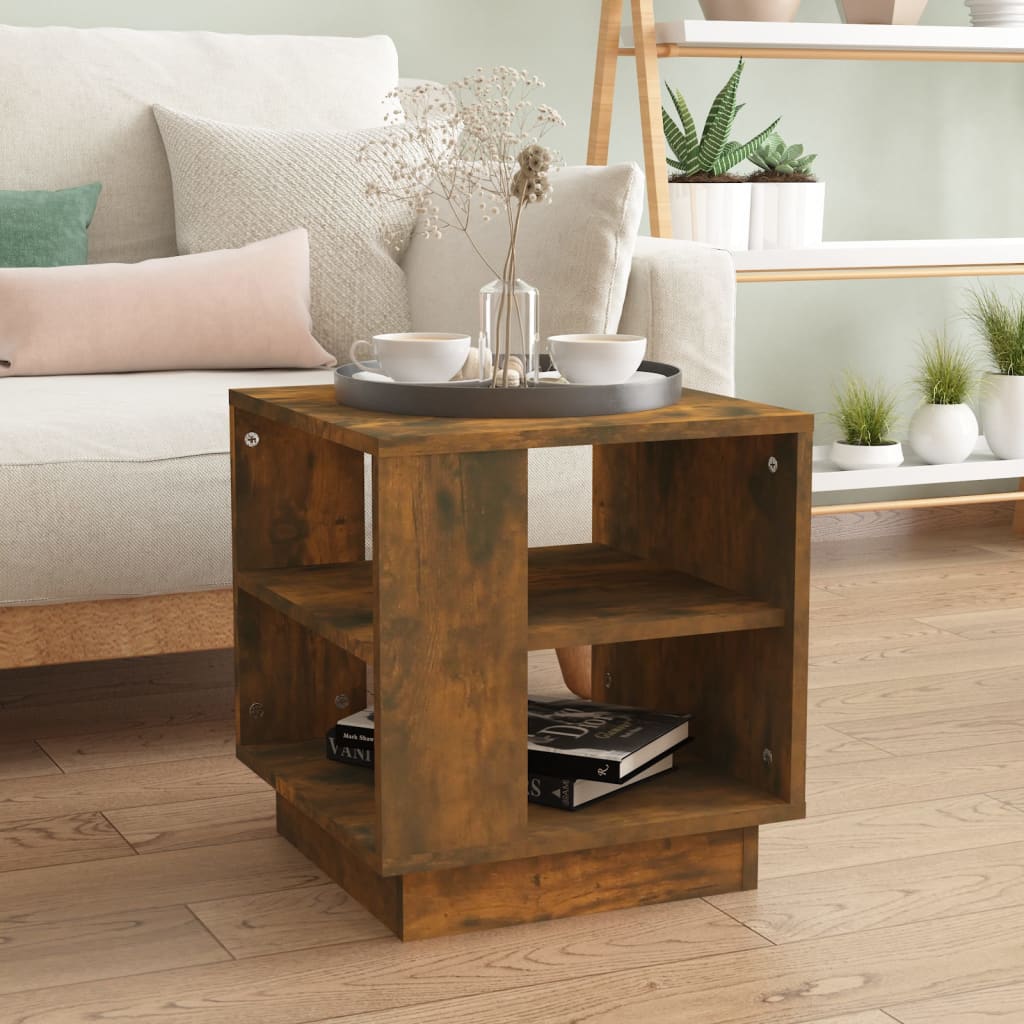 8720286837733_m_en_hd_1 vidaXL Coffee Table Smoked Oak 40x40x43 cm Engineered Wood - Image 1
