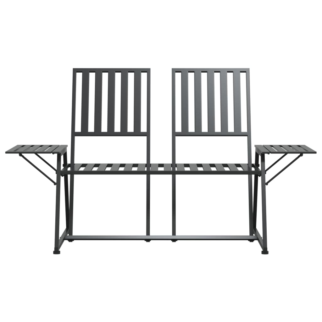 8720286837887_g_en_hd_1 vidaXL 2-Seater Garden Bench 165 cm Black Steel - Image 3