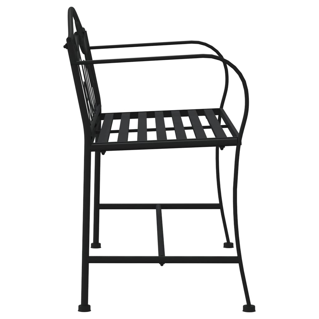8720286838006_g_en_hd_2 vidaXL 2-Seater Garden Bench 104 cm Black Steel - Image 4