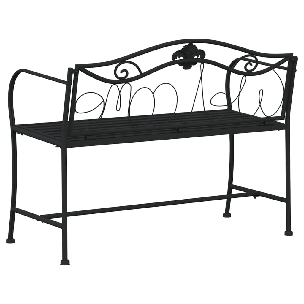8720286838006_g_en_hd_3 vidaXL 2-Seater Garden Bench 104 cm Black Steel - Image 5