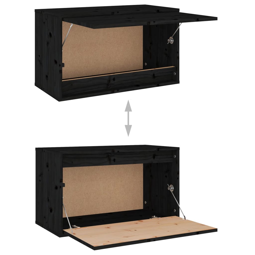8720286840450_g_en_hd_6 vidaXL Wall Cabinet Black 60x30x35 cm Solid Wood Pine - Image 8