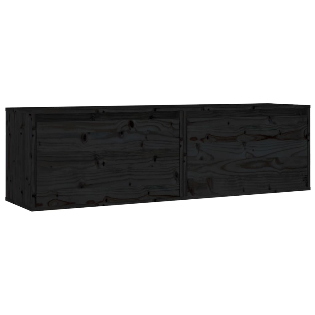 8720286840467_a_en_hd_1 vidaXL Wall Cabinets 2 pcs Black 60x30x35 cm Solid Wood Pine - Image 2