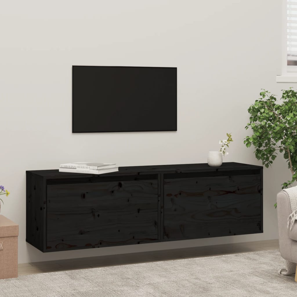 8720286840467_g_en_hd_1 vidaXL Wall Cabinets 2 pcs Black 60x30x35 cm Solid Wood Pine - Image 3