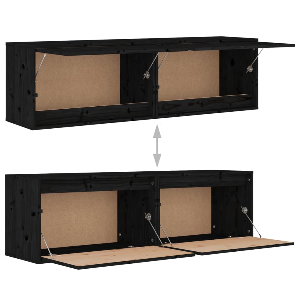8720286840467_g_en_hd_7 vidaXL Wall Cabinets 2 pcs Black 60x30x35 cm Solid Wood Pine - Image 9