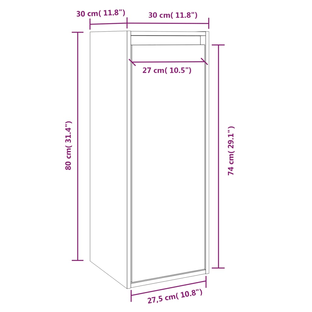 8720286840894_g_en_hd_8 vidaXL Wall Cabinet White 30x30x80 cm Solid Wood Pine - Image 10
