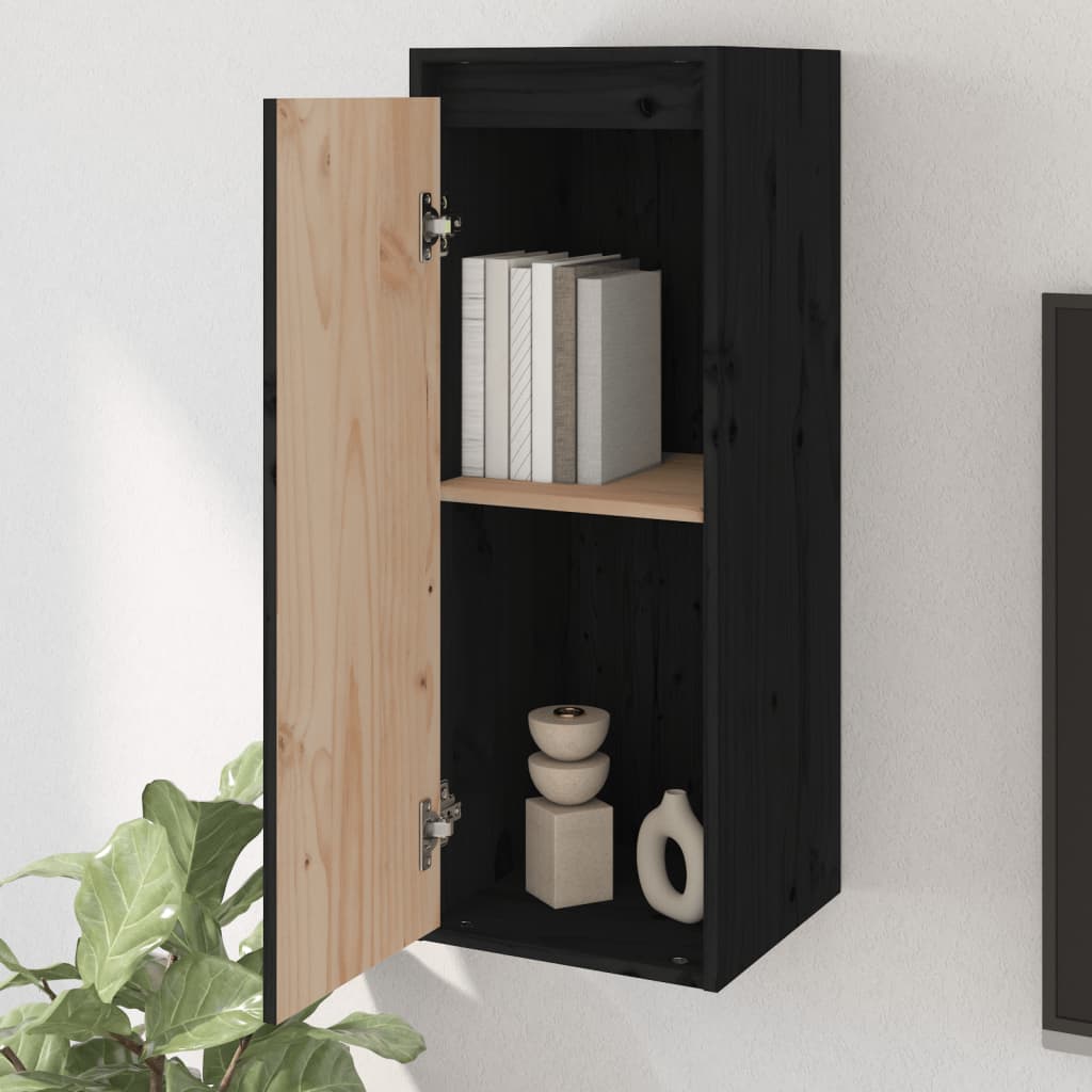 8720286840962_g_en_hd_1 vidaXL Wall Cabinets 2 pcs Black 30x30x80 cm Solid Wood Pine - Image 3