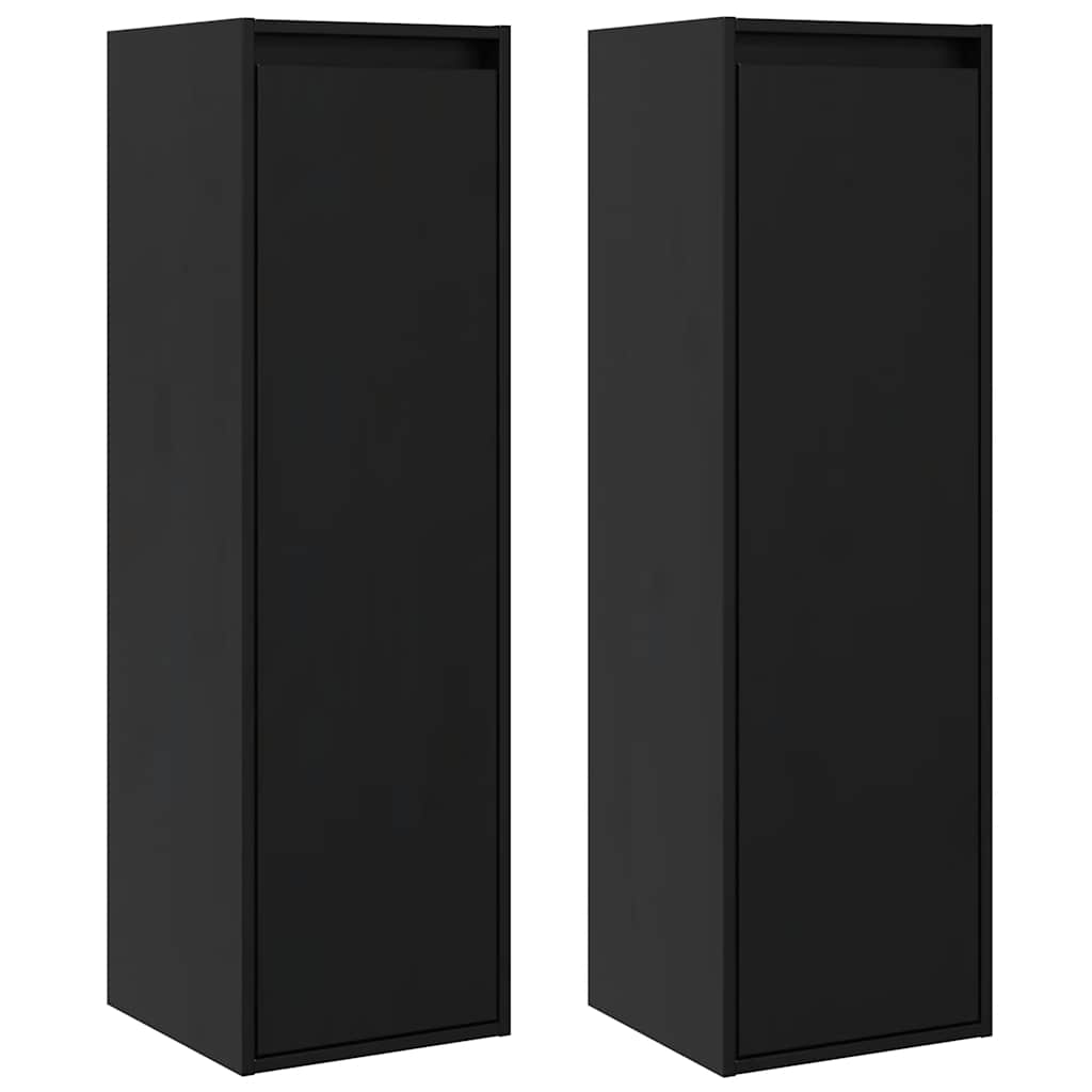 8720286841068_a_en_hd_1 vidaXL Wall Cabinets 2 pcs Black 30x30x100 cm Solid Wood Pine - Image 2