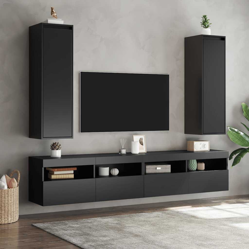 8720286841068_g_en_hd_1 vidaXL Wall Cabinets 2 pcs Black 30x30x100 cm Solid Wood Pine - Image 3