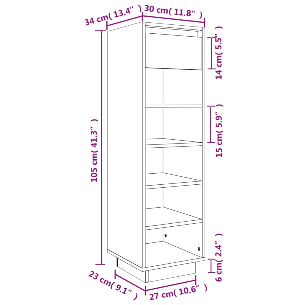 8720286841471_g_en_hd_7 vidaXL Shoe Cabinet 30x34x105 cm Solid Wood Pine - Image 10