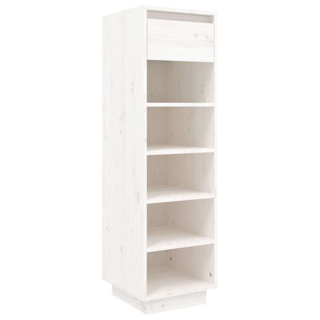 8720286841488_a_en_hd_1 vidaXL Shoe Cabinet White 30x34x105 cm Solid Wood Pine - Image 2