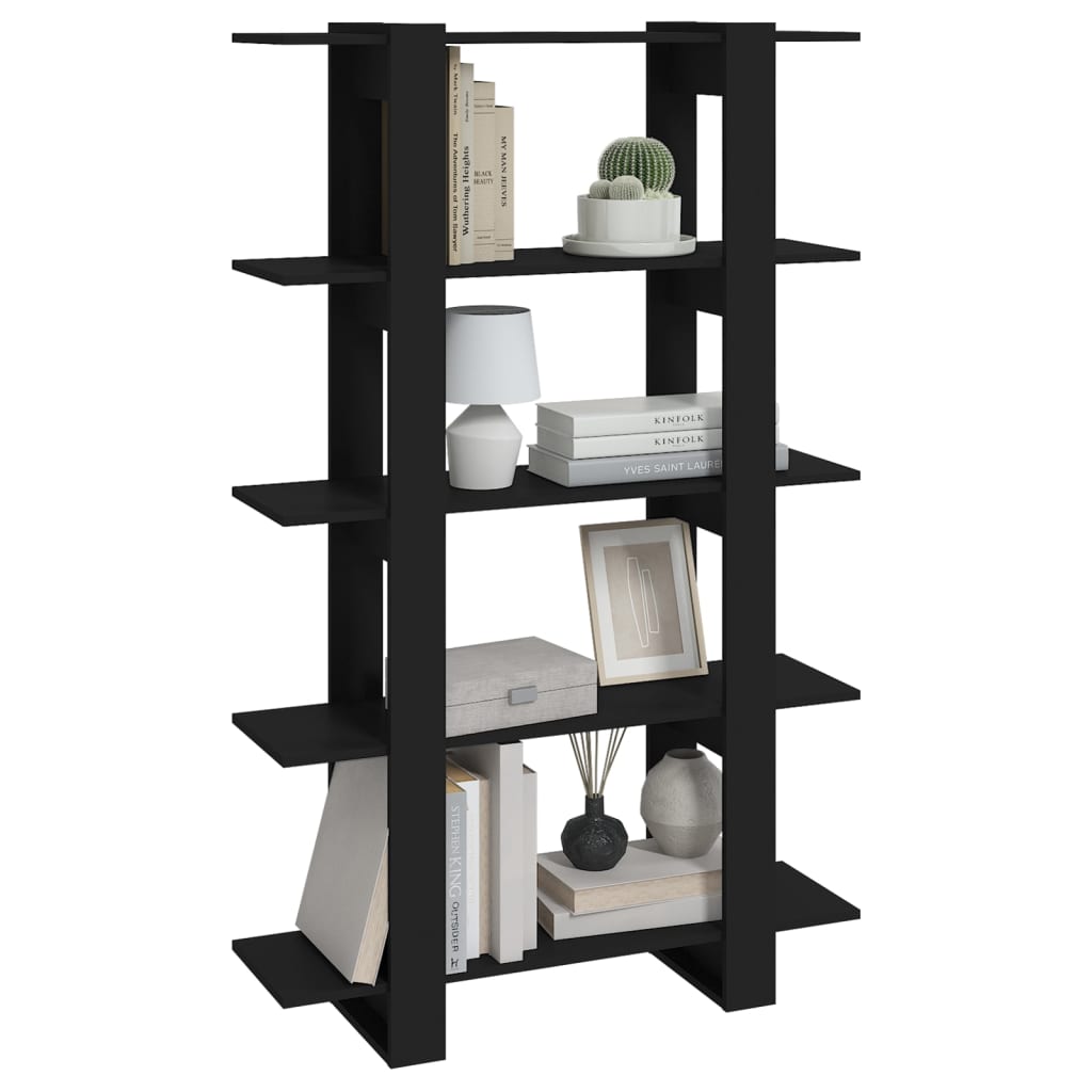 8720286842522_g_en_hd_3 vidaXL Book Cabinet/Room Divider Black 100x30x160 cm - Image 6