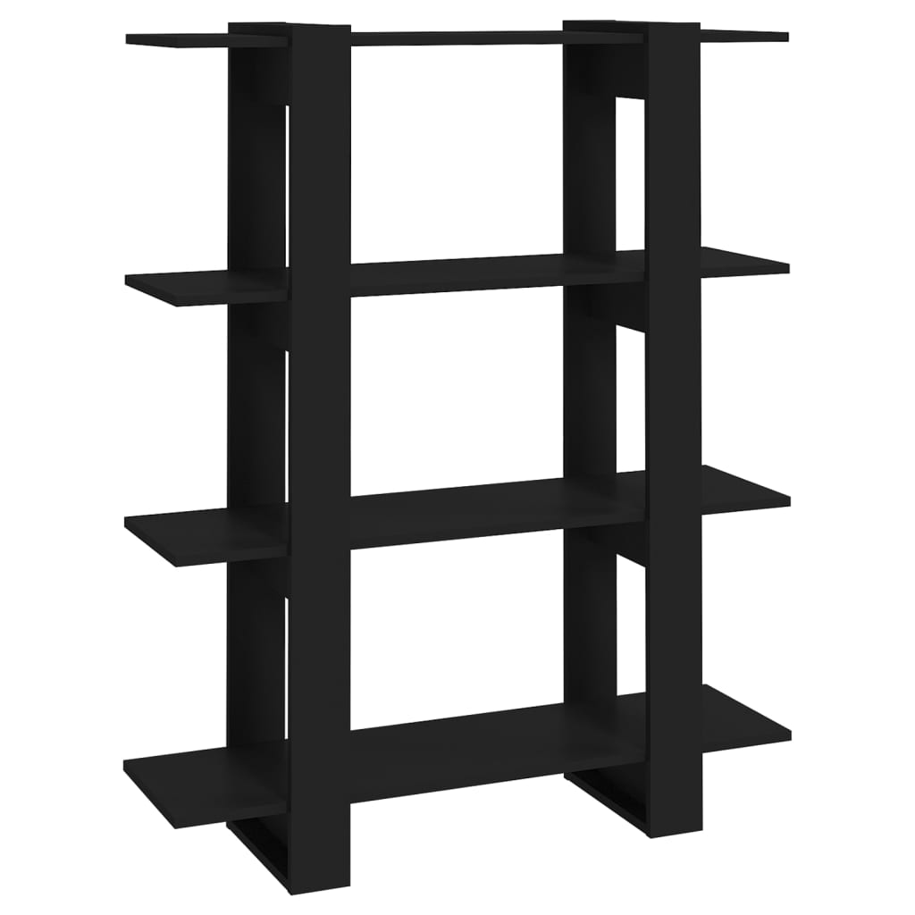 8720286842577_a_en_hd_1 vidaXL Book Cabinet/Room Divider Black 100x30x123.5 cm - Image 2