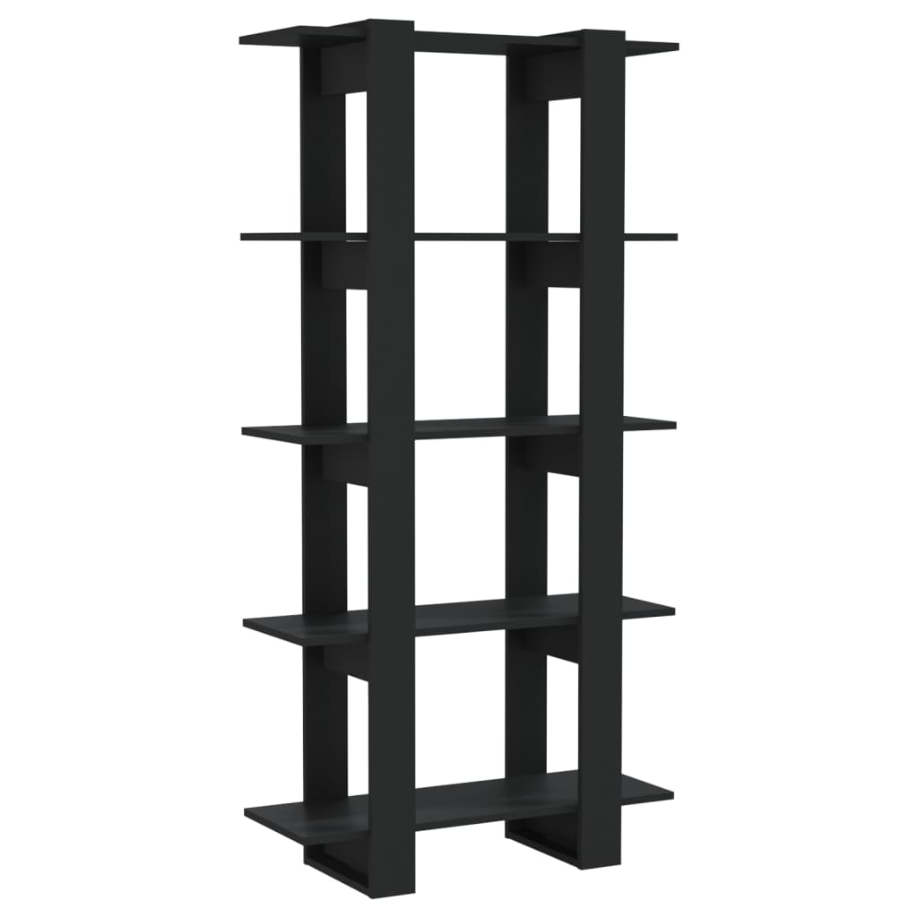 8720286842720_a_en_hd_1 vidaXL Book Cabinet/Room Divider Black 80x30x160 cm Engineered Wood - Image 2