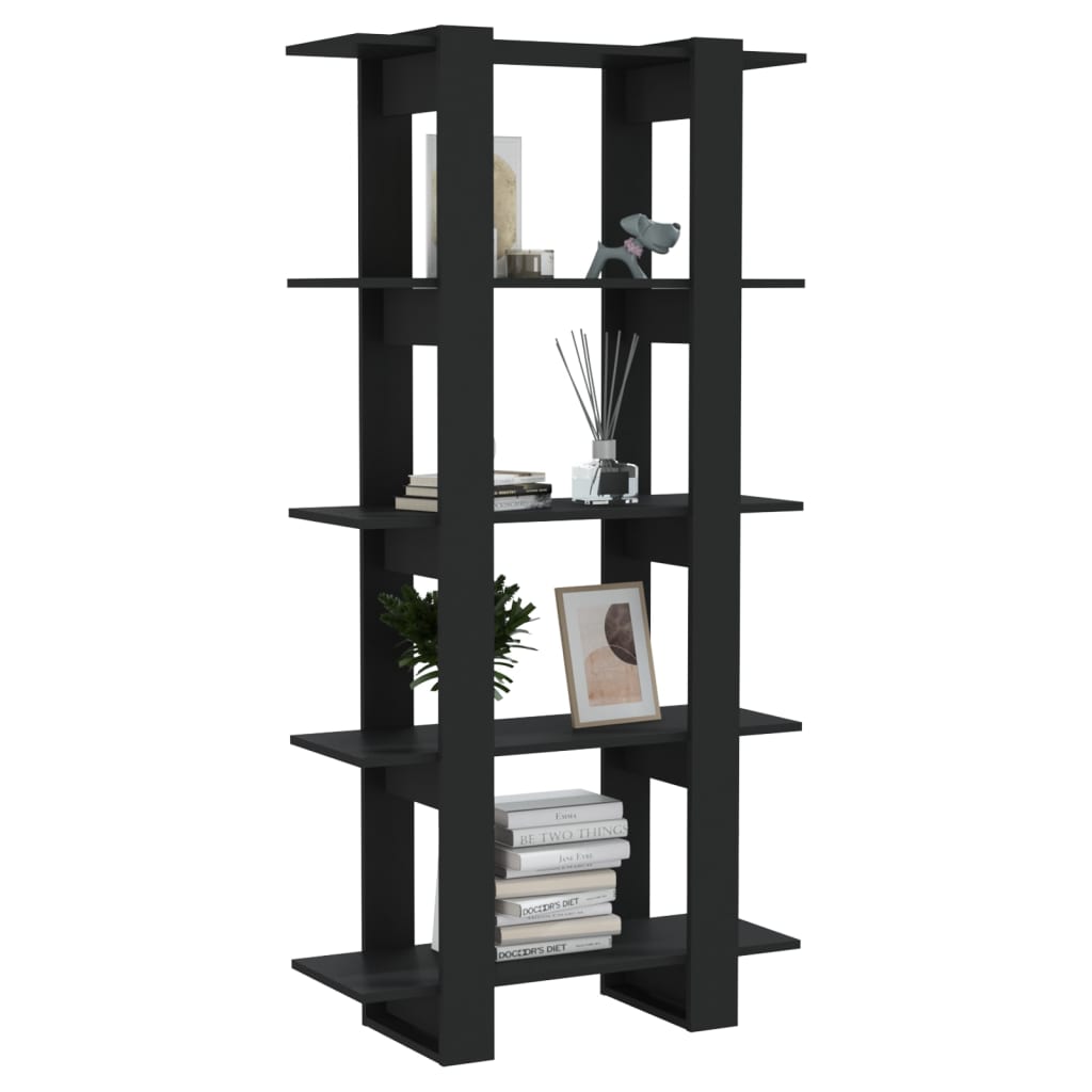8720286842720_g_en_hd_2 vidaXL Book Cabinet/Room Divider Black 80x30x160 cm Engineered Wood - Image 5