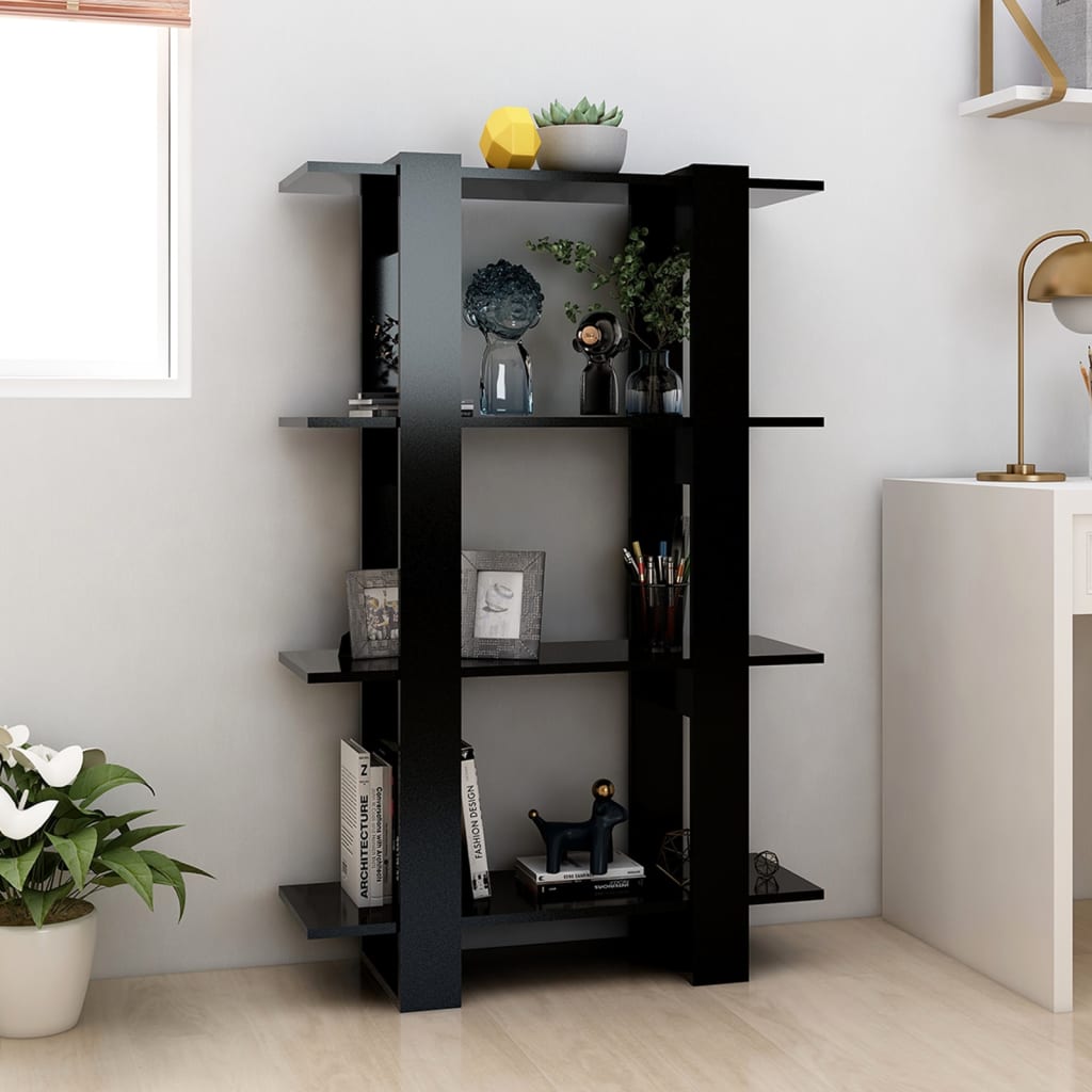 8720286842775_g_en_hd_1 vidaXL Book Cabinet/Room Divider Black 80x30x123.5 cm - Image 4