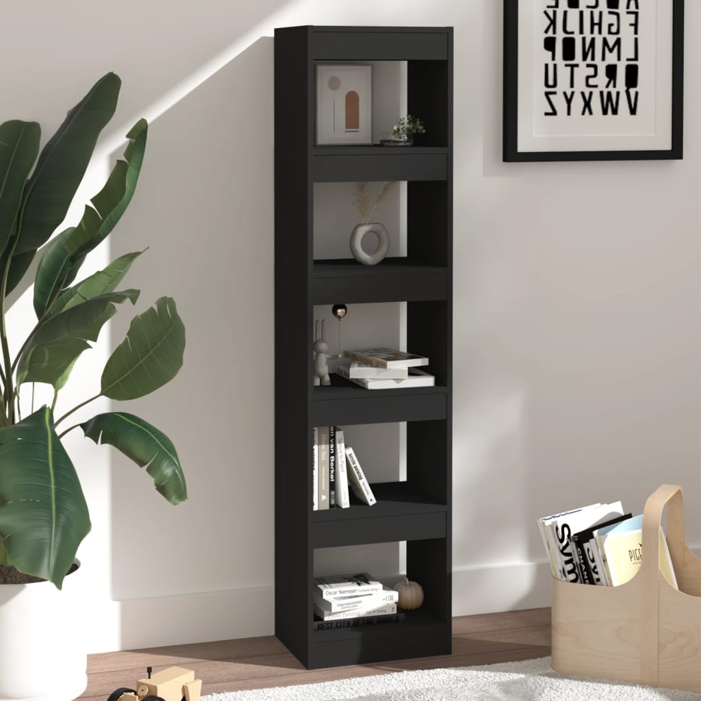 8720286843079_g_en_hd_2 vidaXL Book Cabinet/Room Divider Black 40x30x166 cm - Image 5