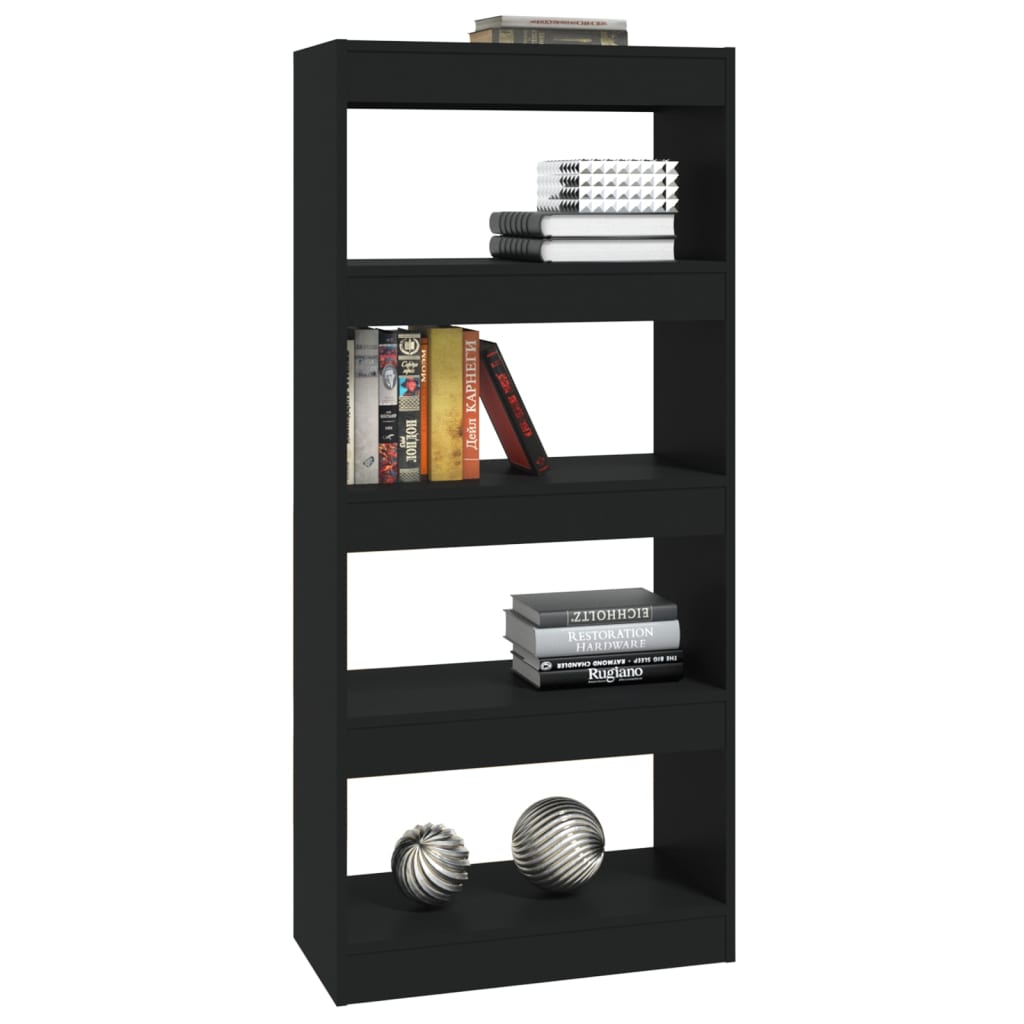 8720286843277_g_en_hd_2 vidaXL Book Cabinet/Room Divider Black 60x30x135 cm Engineered Wood - Image 5