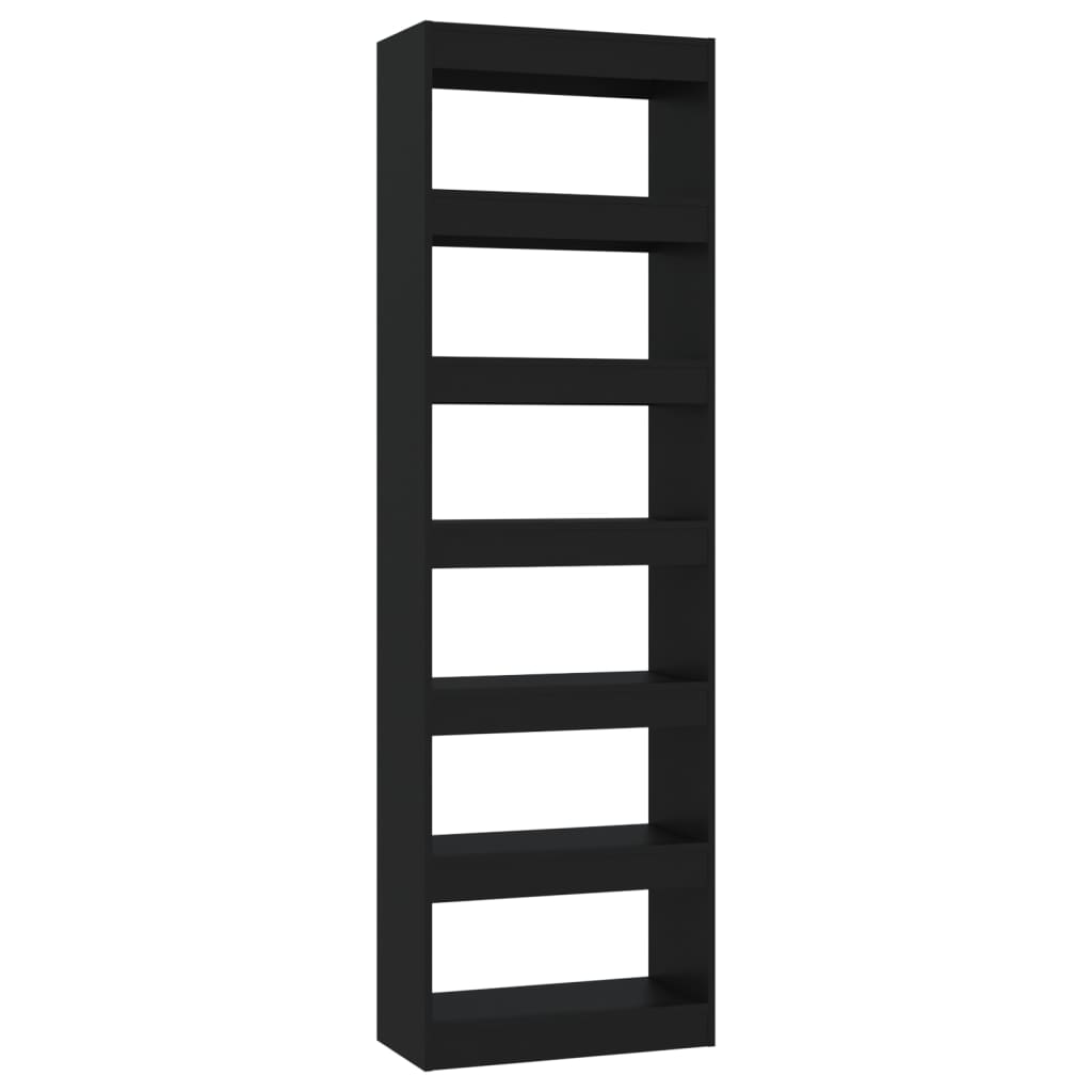 8720286843376_a_en_hd_1 vidaXL Book Cabinet/Room Divider Black 60x30x198 cm - Image 2