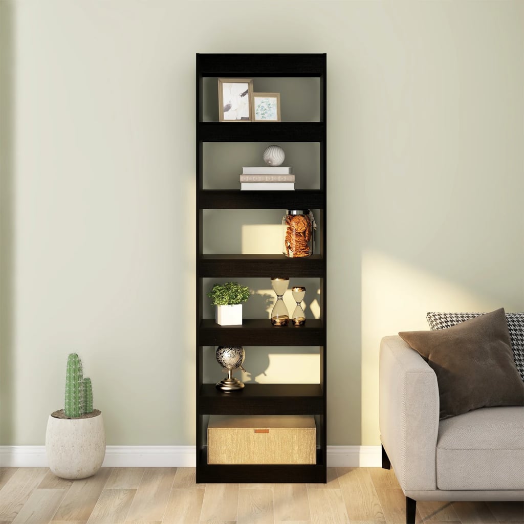 8720286843376_g_en_hd_3 vidaXL Book Cabinet/Room Divider Black 60x30x198 cm - Image 6