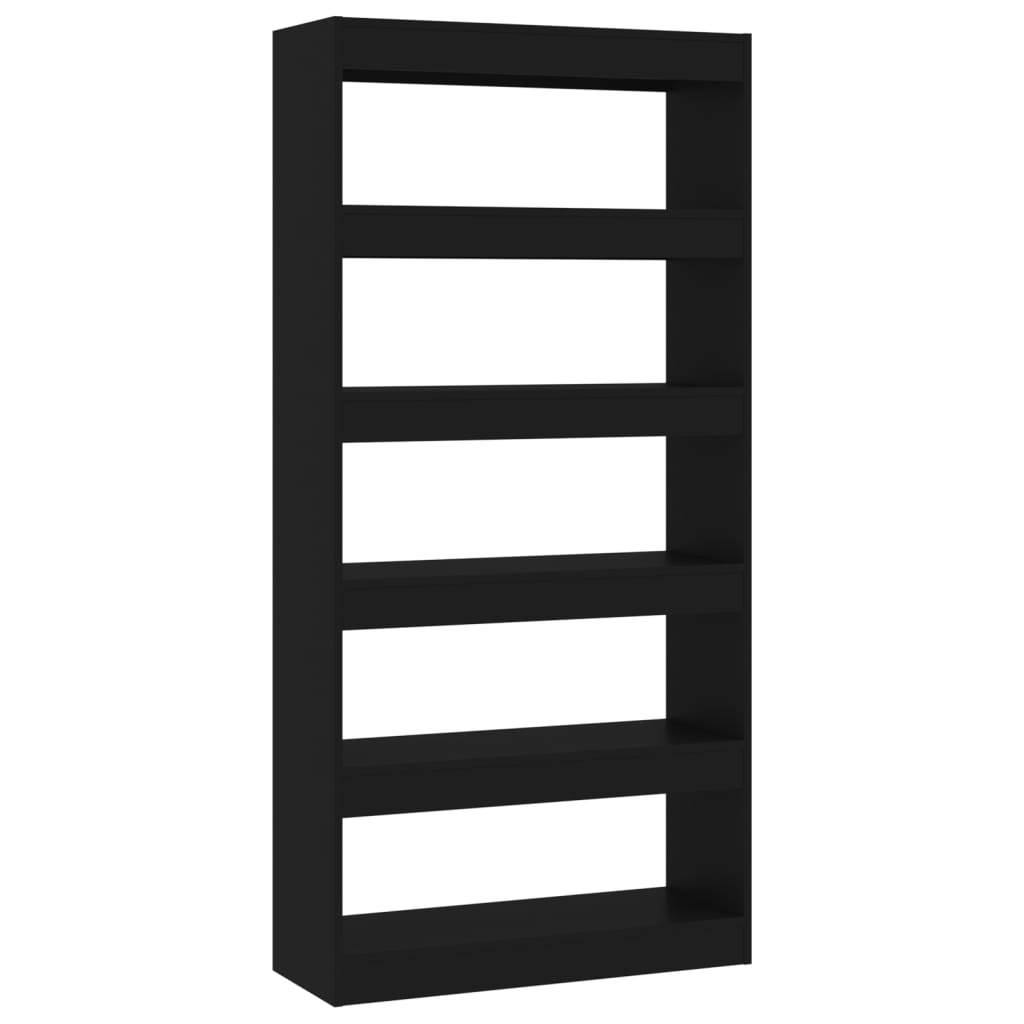 8720286843574_a_en_hd_1 vidaXL Book Cabinet/Room Divider Black 80x30x166 cm Engineered Wood - Image 2
