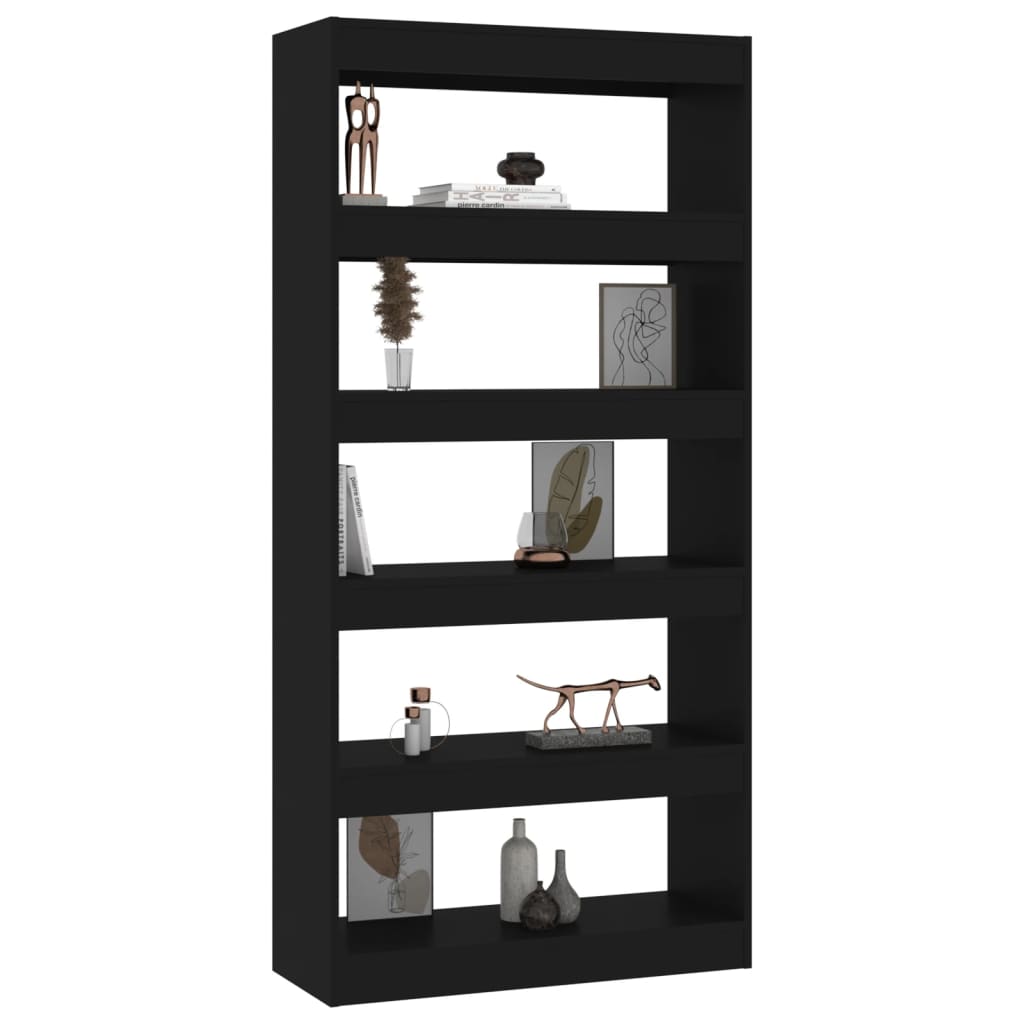 8720286843574_g_en_hd_2 vidaXL Book Cabinet/Room Divider Black 80x30x166 cm Engineered Wood - Image 5
