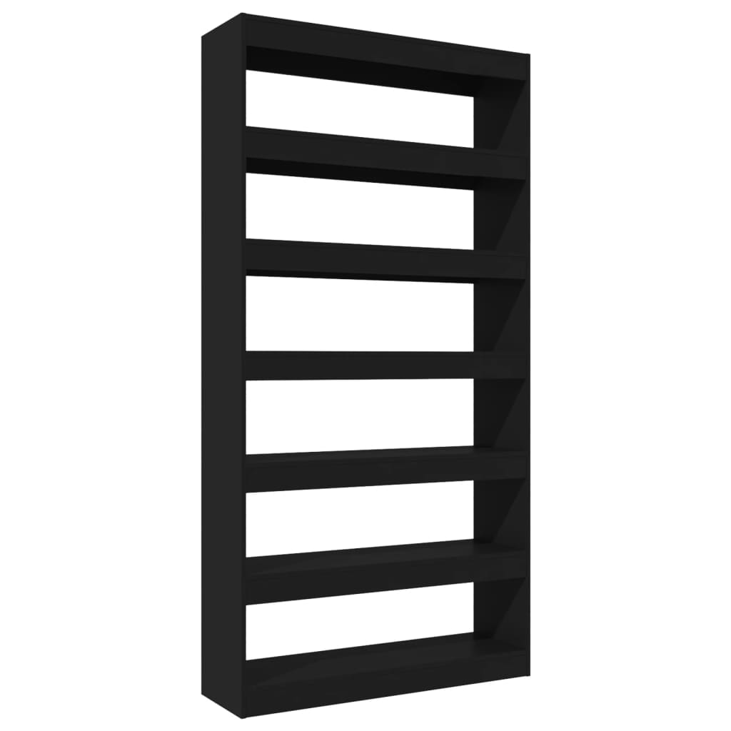 8720286843871_a_en_hd_1 vidaXL Book Cabinet/Room Divider Black 100x30x198 cm Engineered wood - Image 2