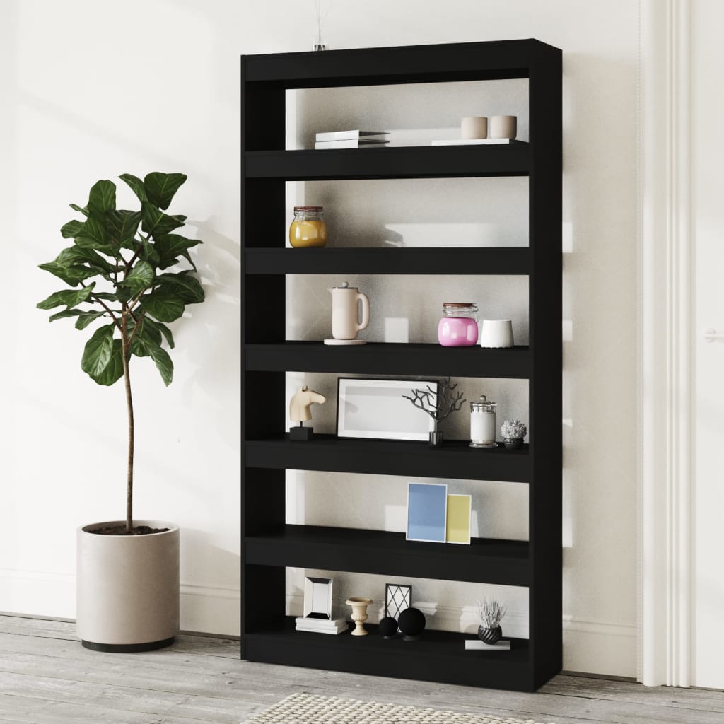 8720286843871_g_en_hd_1 vidaXL Book Cabinet/Room Divider Black 100x30x198 cm Engineered wood - Image 4