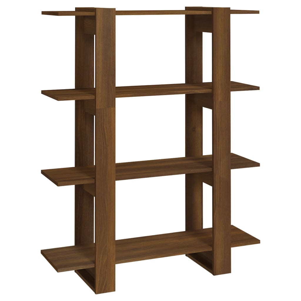 8720286843963_a_en_hd_1 vidaXL Book Cabinet/Room Divider Brown Oak 100x30x123.5 cm - Image 2