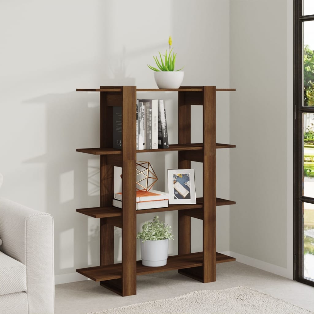 8720286843963_g_en_hd_4 vidaXL Book Cabinet/Room Divider Brown Oak 100x30x123.5 cm - Image 7