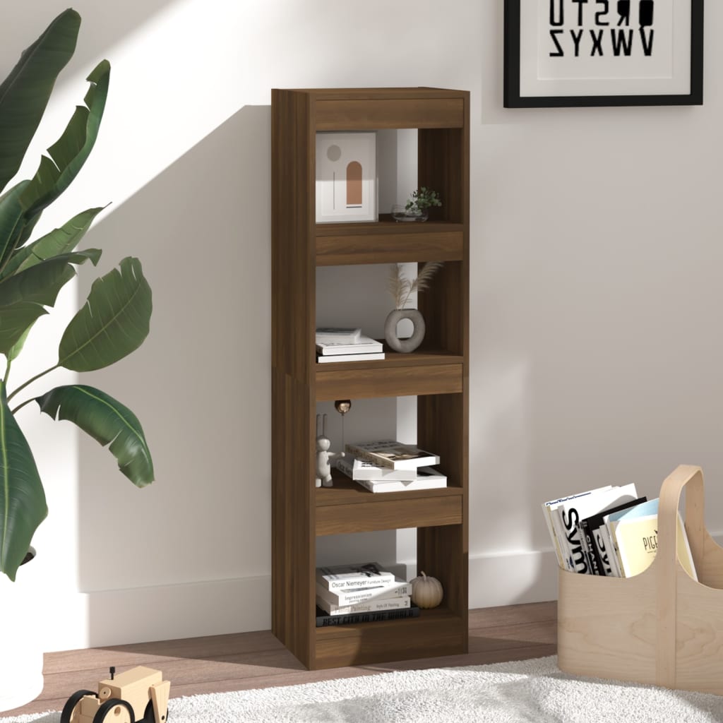 8720286844236_g_en_hd_2 vidaXL Book Cabinet/Room Divider Brown Oak 40x30x135 cm - Image 5