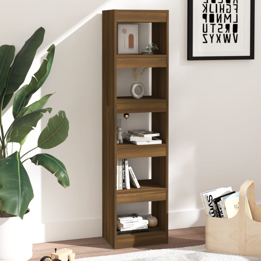 8720286844267_g_en_hd_2 vidaXL Book Cabinet/Room Divider Brown Oak 40x30x166 cm - Image 5