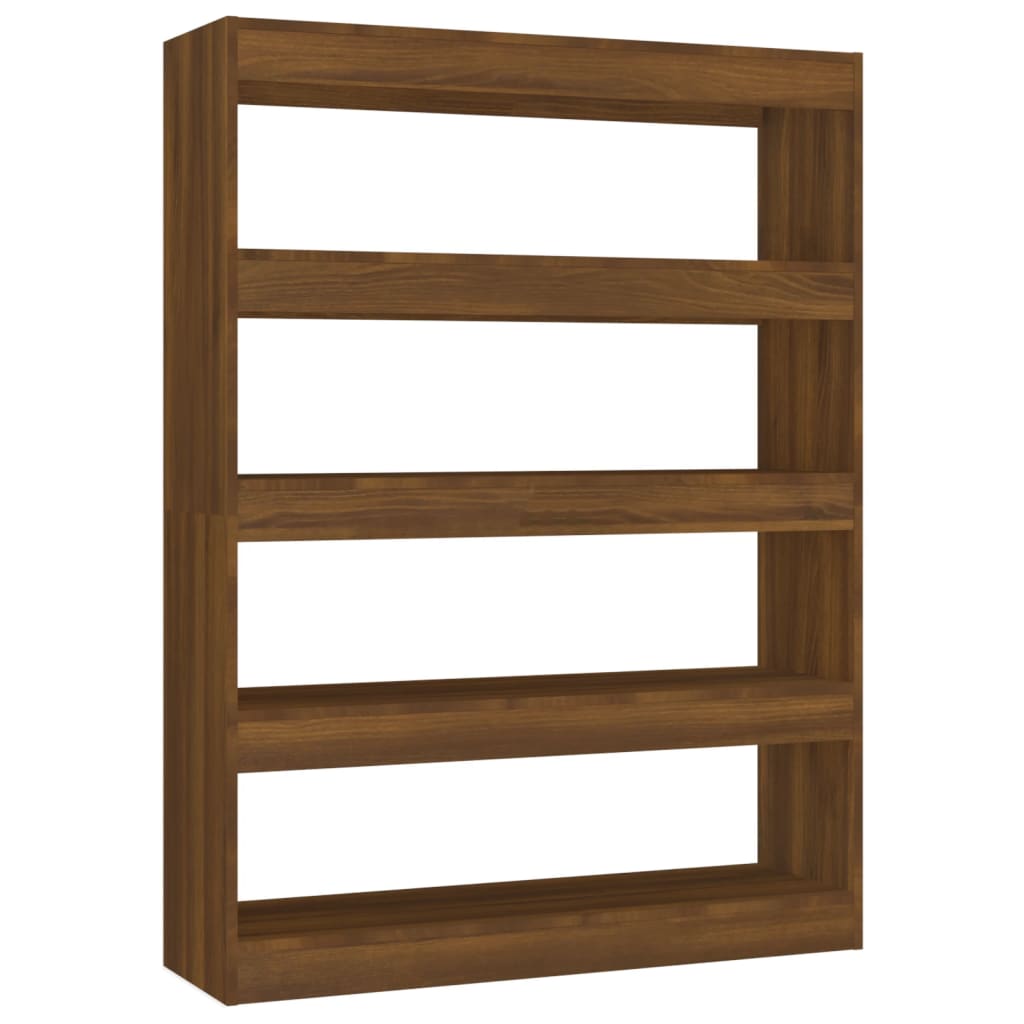8720286844687_a_en_hd_1 vidaXL Book Cabinet/Room Divider Brown Oak 100x30x135 cm - Image 2