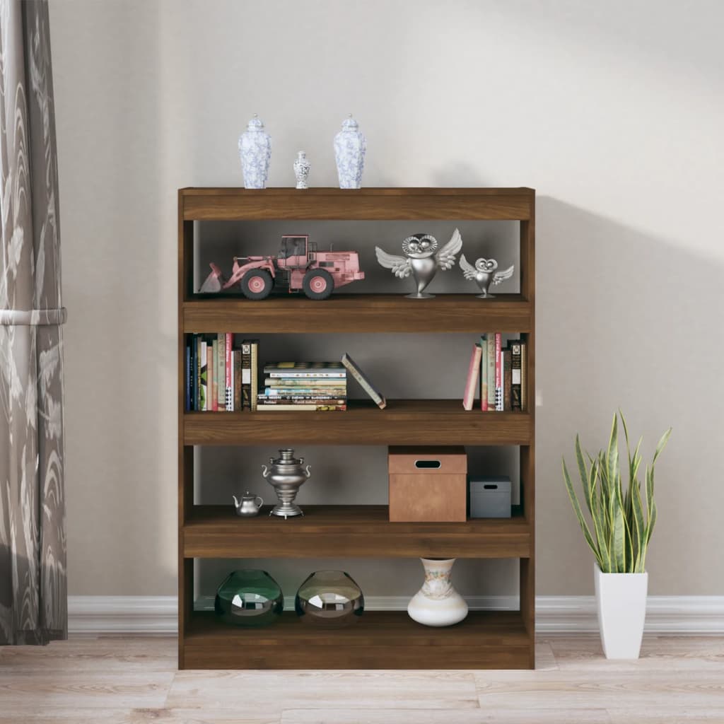 8720286844687_g_en_hd_5 vidaXL Book Cabinet/Room Divider Brown Oak 100x30x135 cm - Image 8