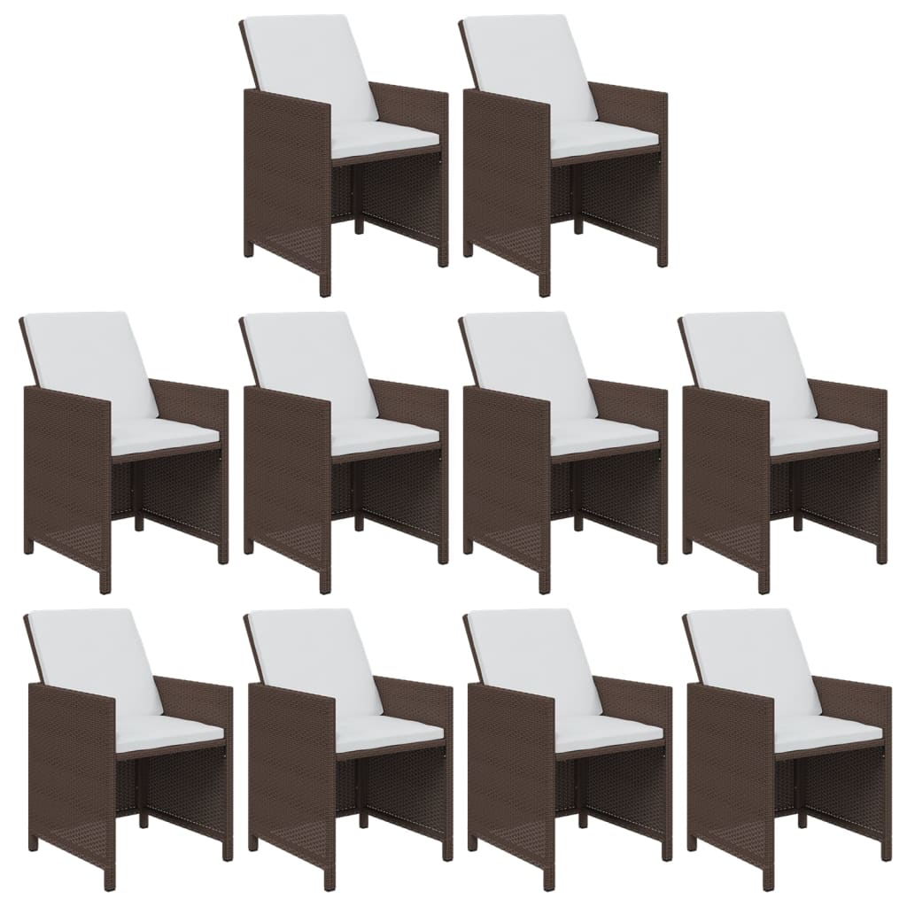 8720286846124_g_en_hd_2 vidaXL 11 Piece Garden Dining Set with Cushions Poly Rattan Brown - Image 4