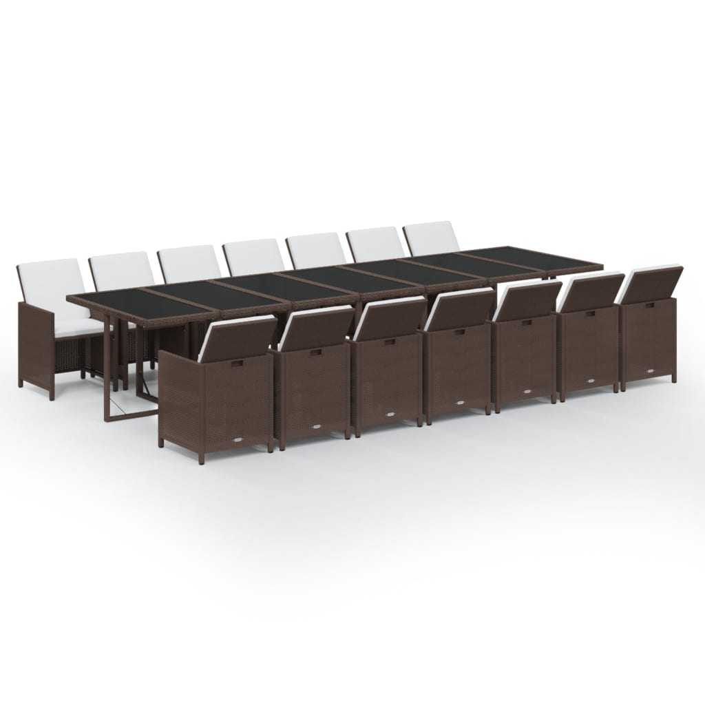 8720286846667_a_en_hd_1 vidaXL 15 Piece Garden Dining Set with Cushions Poly Rattan Brown - Image 2