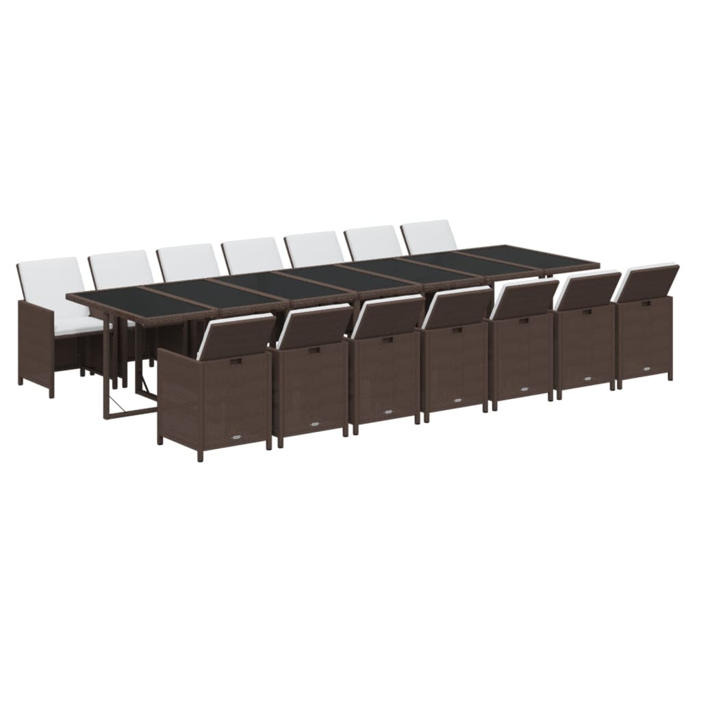 8720286846667_g_en_hd_1 vidaXL 15 Piece Garden Dining Set with Cushions Poly Rattan Brown - Image 3