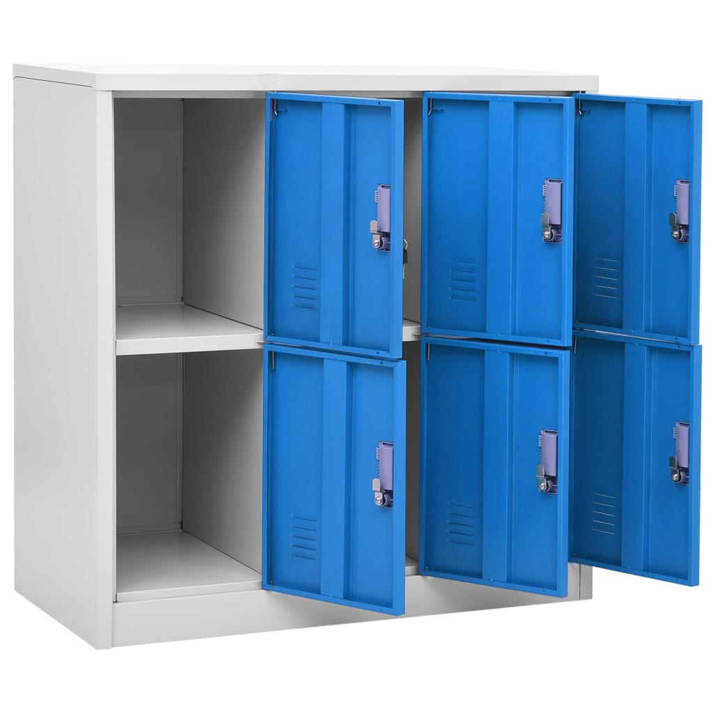 8720286847749_g_en_hd_5 vidaXL Locker Cabinets 2 pcs Light Grey and Blue 90x45x92.5 cm Steel - Image 7