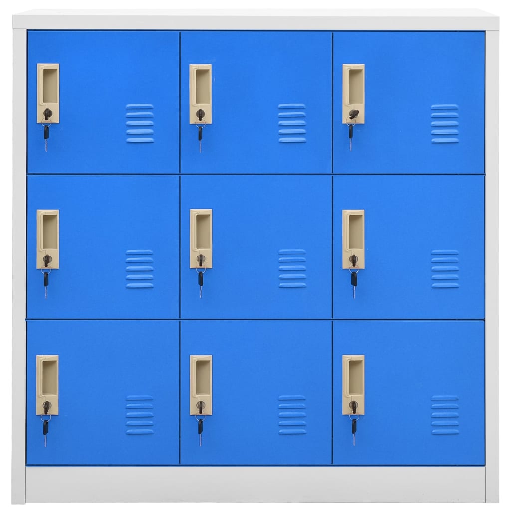 8720286847824_g_en_hd_2 vidaXL Locker Cabinets 2 pcs Light Grey and Blue 90x45x92.5 cm Steel - Image 4