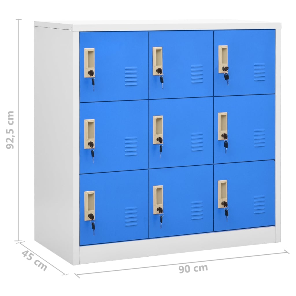 8720286847824_g_en_hd_8 vidaXL Locker Cabinets 2 pcs Light Grey and Blue 90x45x92.5 cm Steel - Image 10
