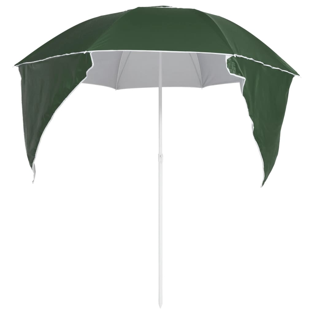8720286848074_g_en_hd_3 vidaXL Beach Parasol with Side Walls Green 215 cm - Image 4